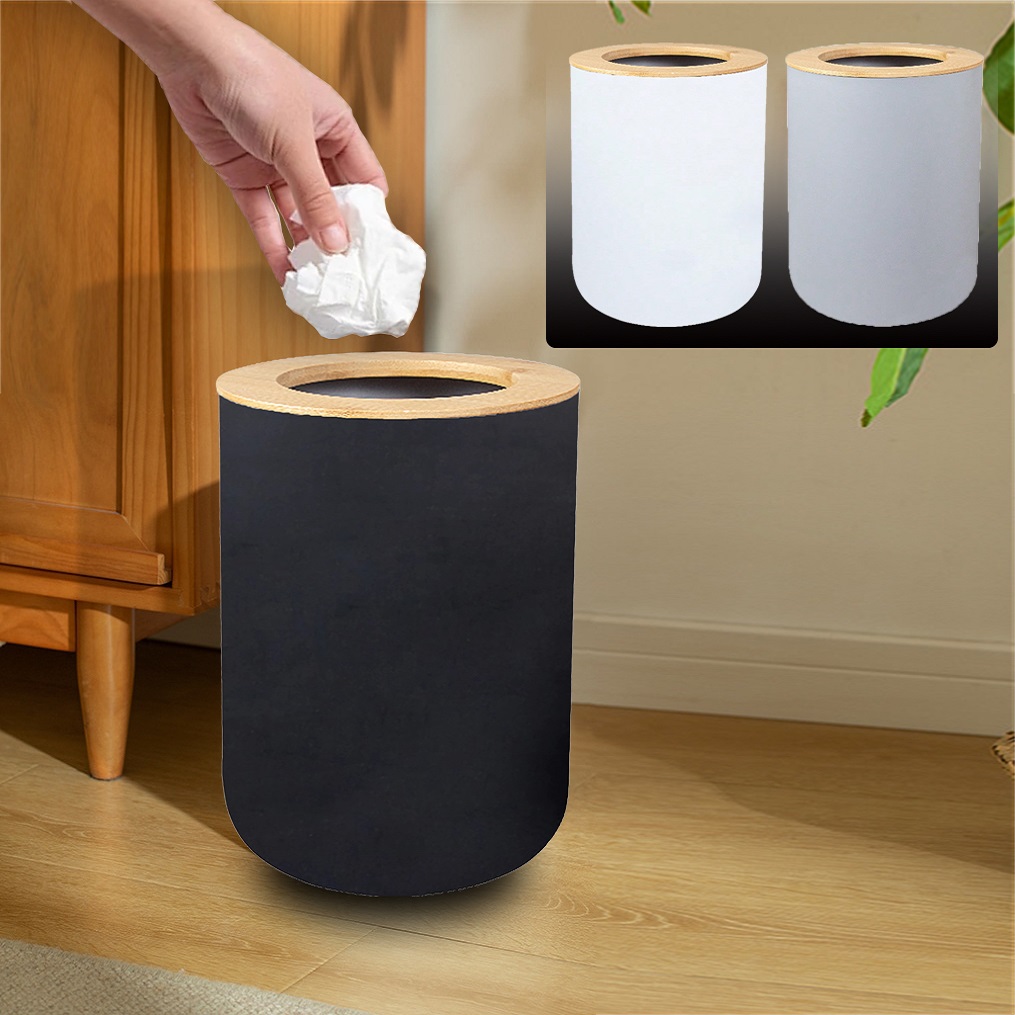 Commercial Kitchen Bin - 黒色のプラスチック製ゴミ箱、モダンな廃棄物ゴミ箱、キッチン、バスルーム、ワークスペース用、クリエイティブな収納ボックス、トイレ、家庭用、白、グレー
