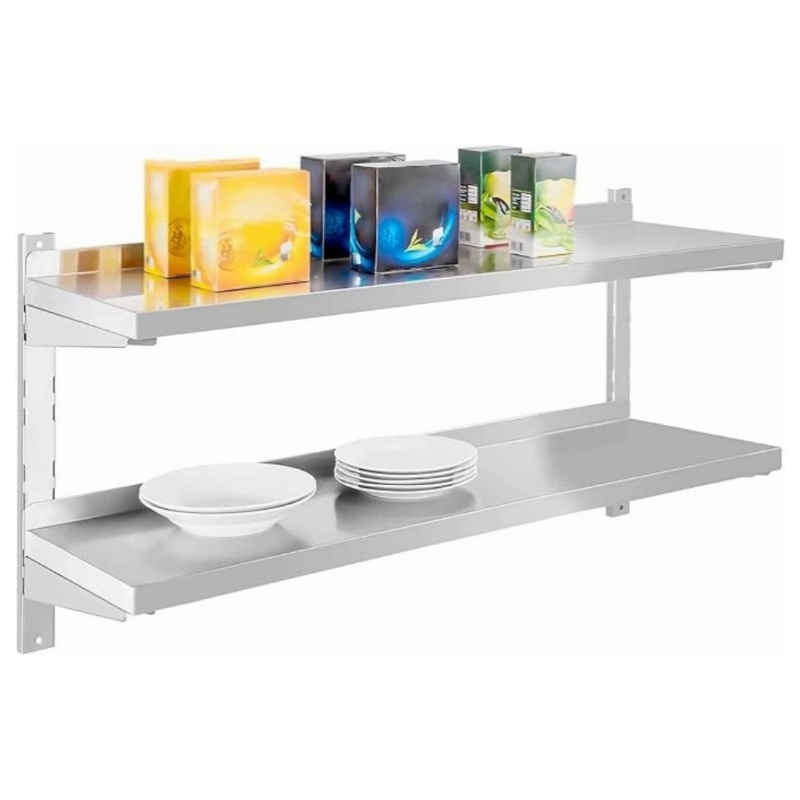 Commercial Kitchen Wall Panel - 業務用家庭用キッチン壁面パネルステンレス鋼製リフトアップ式二層ラック防錆壁掛け強力耐荷重
