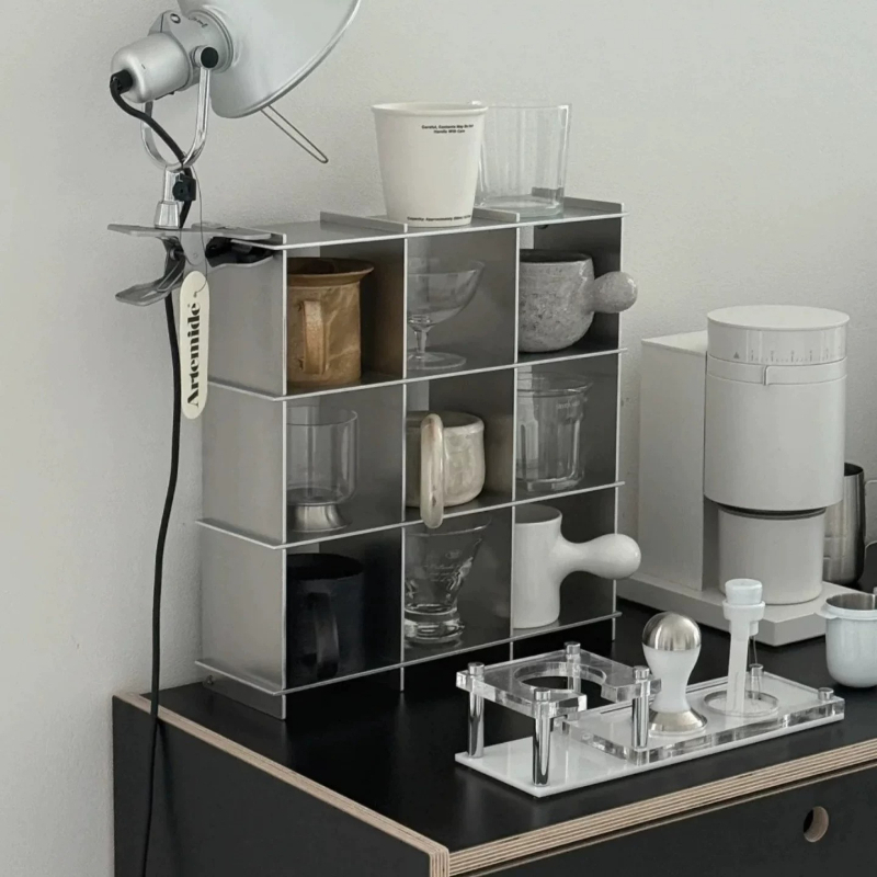 Commercial Kitchen Rack - ミニマリストアルミ合金製カウンタートップマグ収納棚多層カップラックキッチンオーガナイザーカップホルダーコーヒーバーステーション