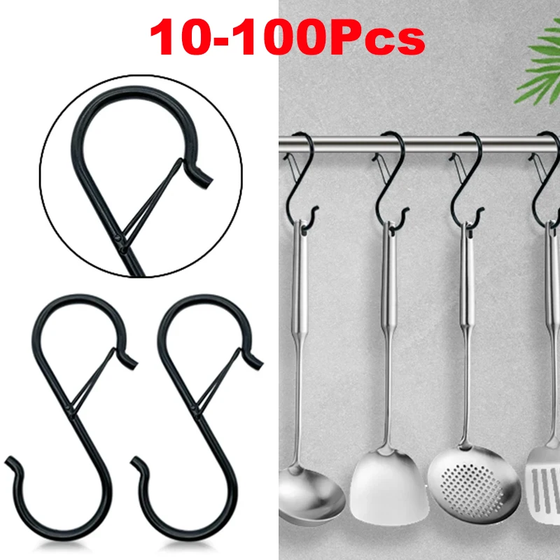 Commercial Kitchen Rack - 頑丈な金属製のフック,キッチンの棚,バスルームの収納,10個,100個