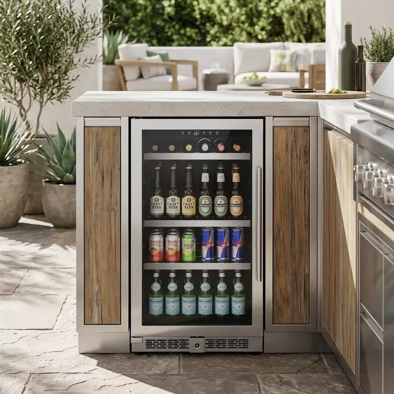 Commercial Kitchen Zones - ステンレス製アンダーカウンター冷蔵庫 デュアルゾーン内蔵型冷蔵庫 屋外キッチンバー ホテル業務用ドリンククーラー