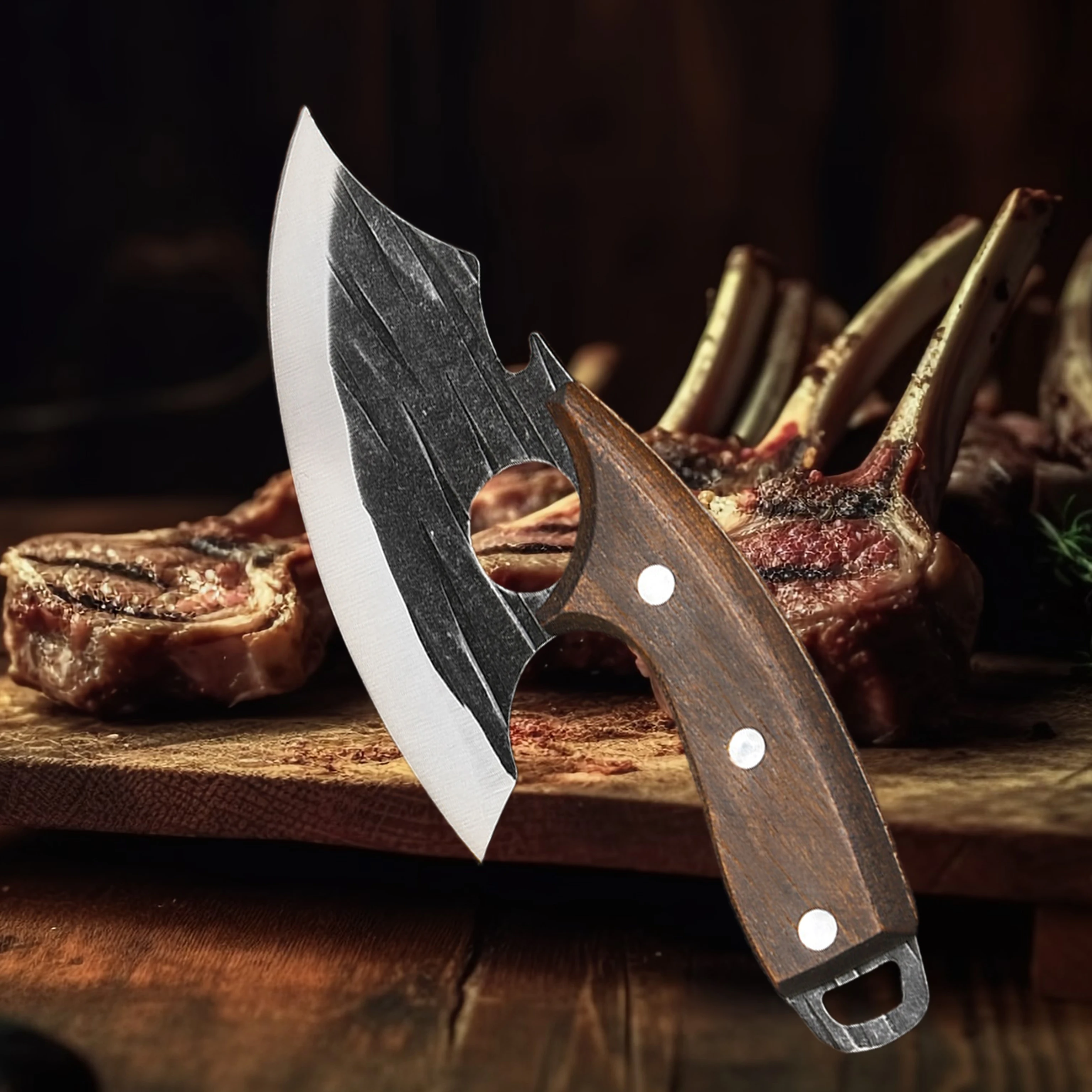 Commercial Kitchen Knives - 魚の骨抜きナイフプロフェッショナルツール調理包丁シーフード羊肉水生動物屠殺多機能肉切り包丁