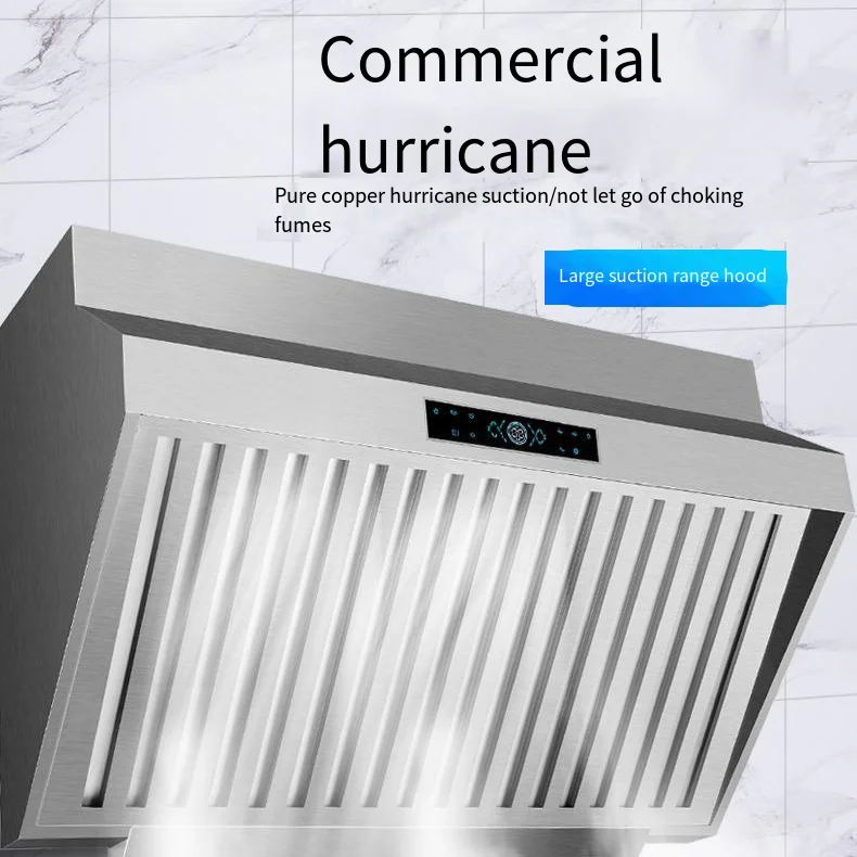 Commercial Kitchen Range Hood - -OEM 1.8 メートルステンレス鋼排気フード業務用キッチンレンジフードホテルダブルモーター大吸引レンジフードタッチセンス