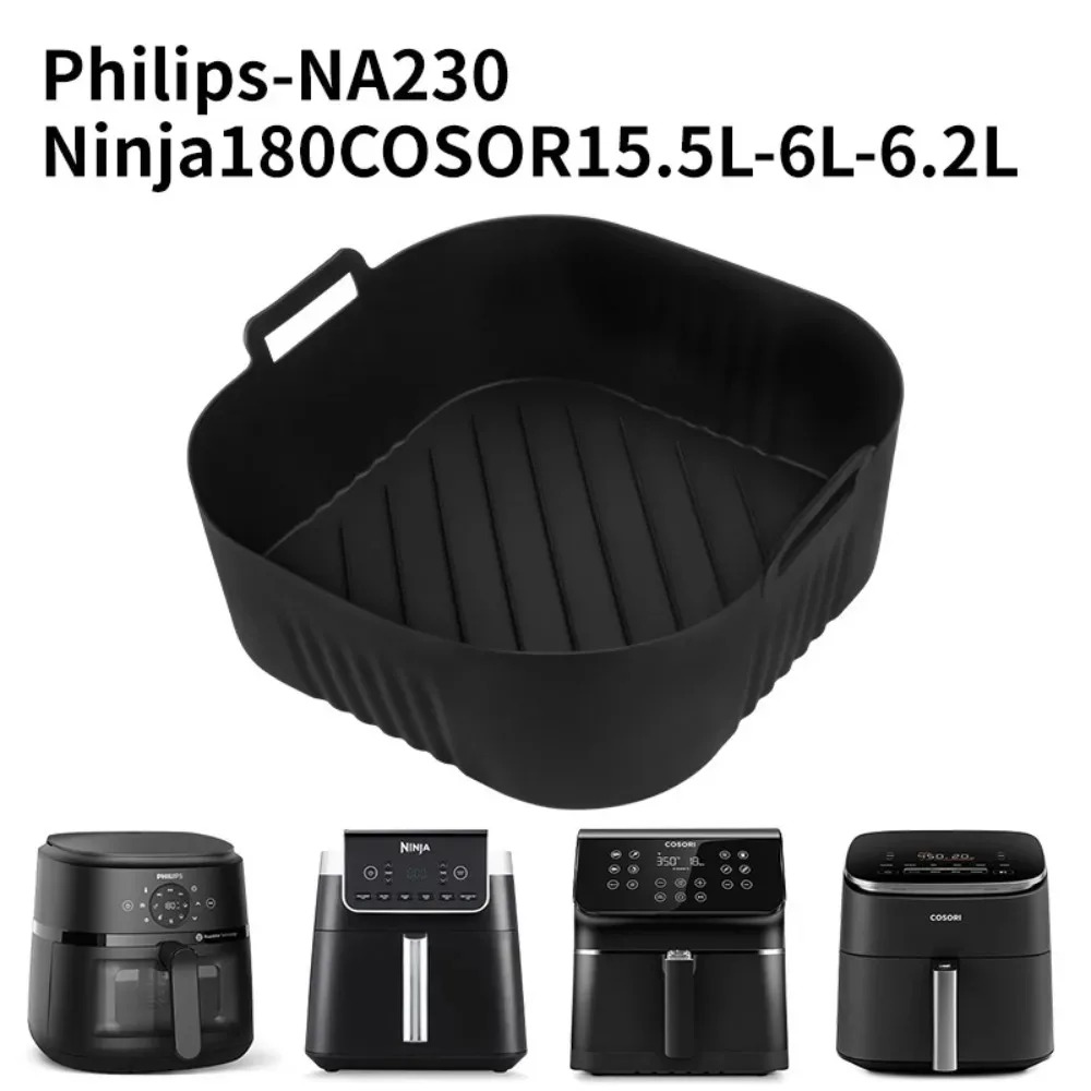 Commercial Kitchen Pots And Pans - シリコーンエアフライヤーモールドオイルフィルターストリップフィリップスNA230 COSORI6.2L用ノンスティック再利用可能なベーキングパングリルマット簡単に掃除できます