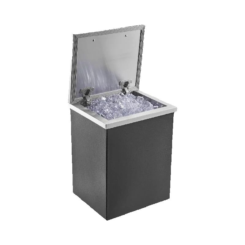 Commercial Kitchen Bin - SucceBuy ドロップインアイスチェスト ステンレススチール アイスクーラー 商業用アイスビン ヒンジ付きカバー付き