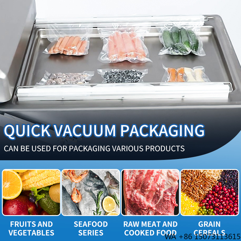 Vacuum Sealer - DZ-500業務用真空シーラー、ダブルチャンバー式、商品のパウチ包装用、ダブルチャンバー真空包装機