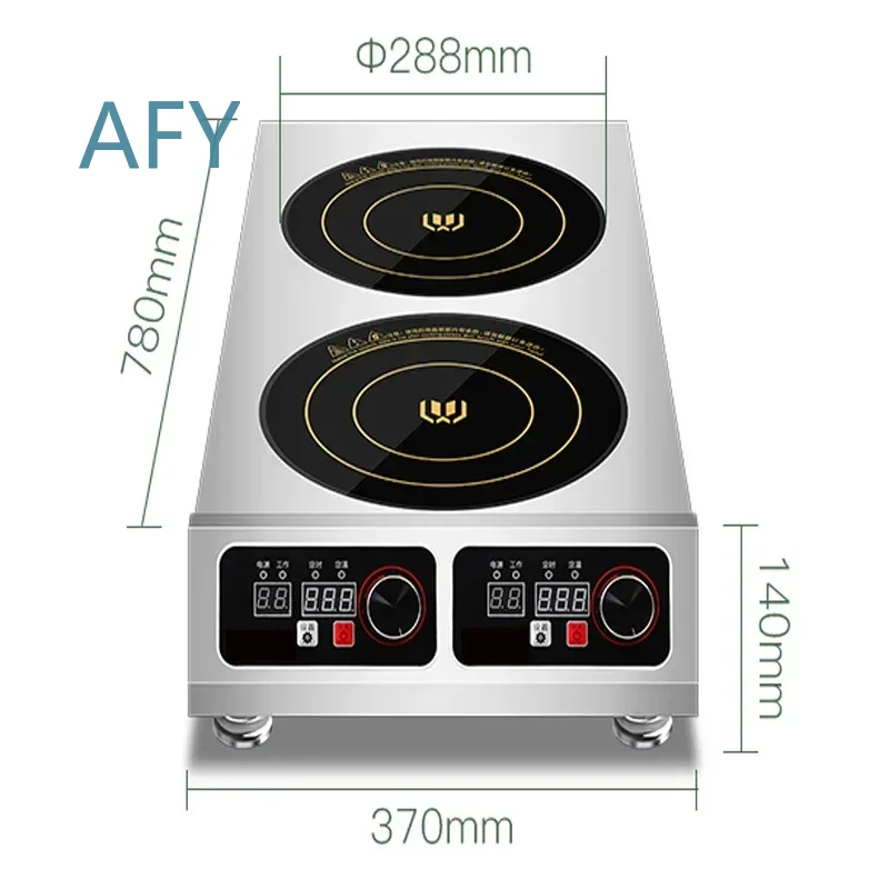 業務用誘導調理器 レストラン厨房用 2口 3500W デュア - Commercial Kitchen Zones のレビューと価格