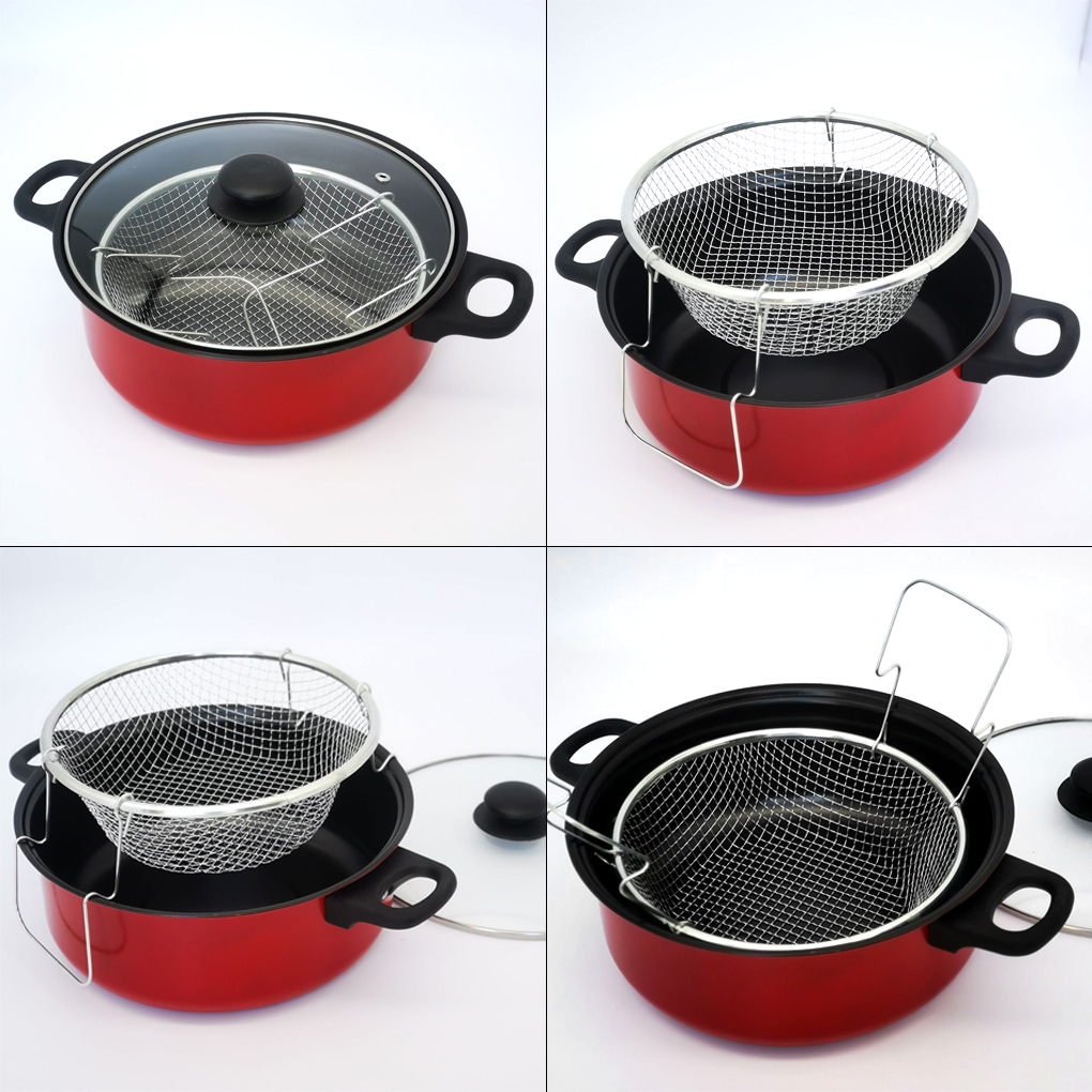 ディープフライポットアパートフライヤーノンスティックポットチ - Commercial Kitchen Pots And Pans のレビューと価格
