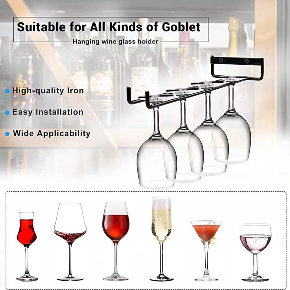 壁掛けステムウェアホルダーキッチンワイングラスホルダーカップ - Commercial Kitchen Rack のレビューと価格