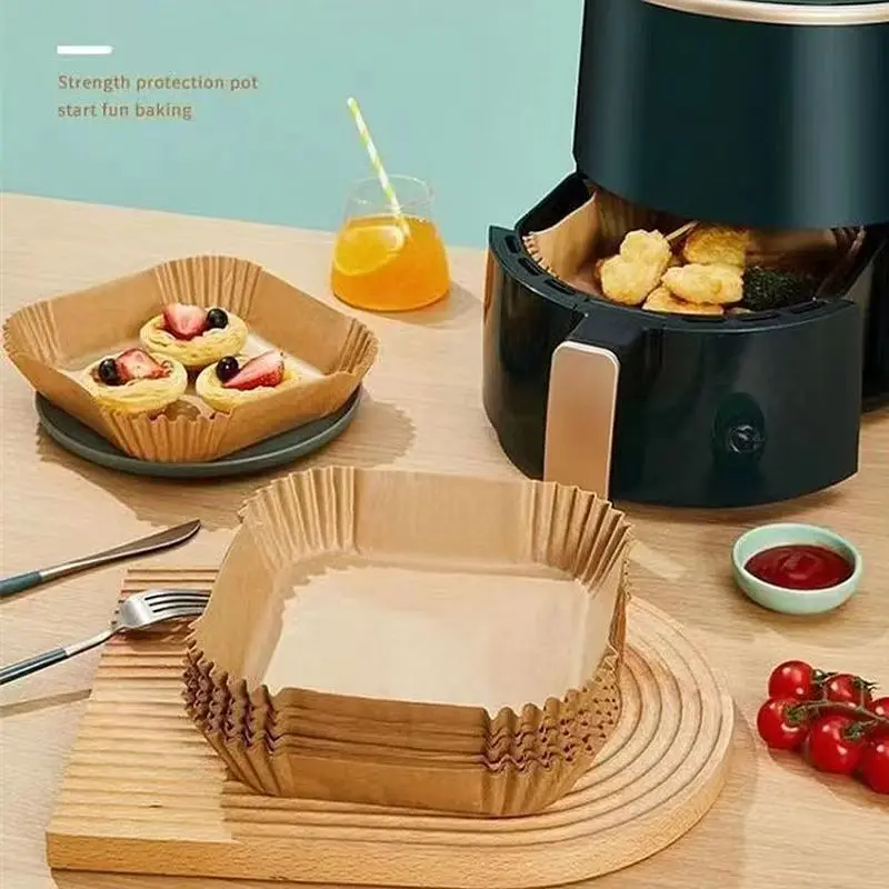 50/100 個エアフライヤー特殊紙トレイ家庭用高温耐性油吸 - Commercial Kitchen Pots And Pans のレビューと価格