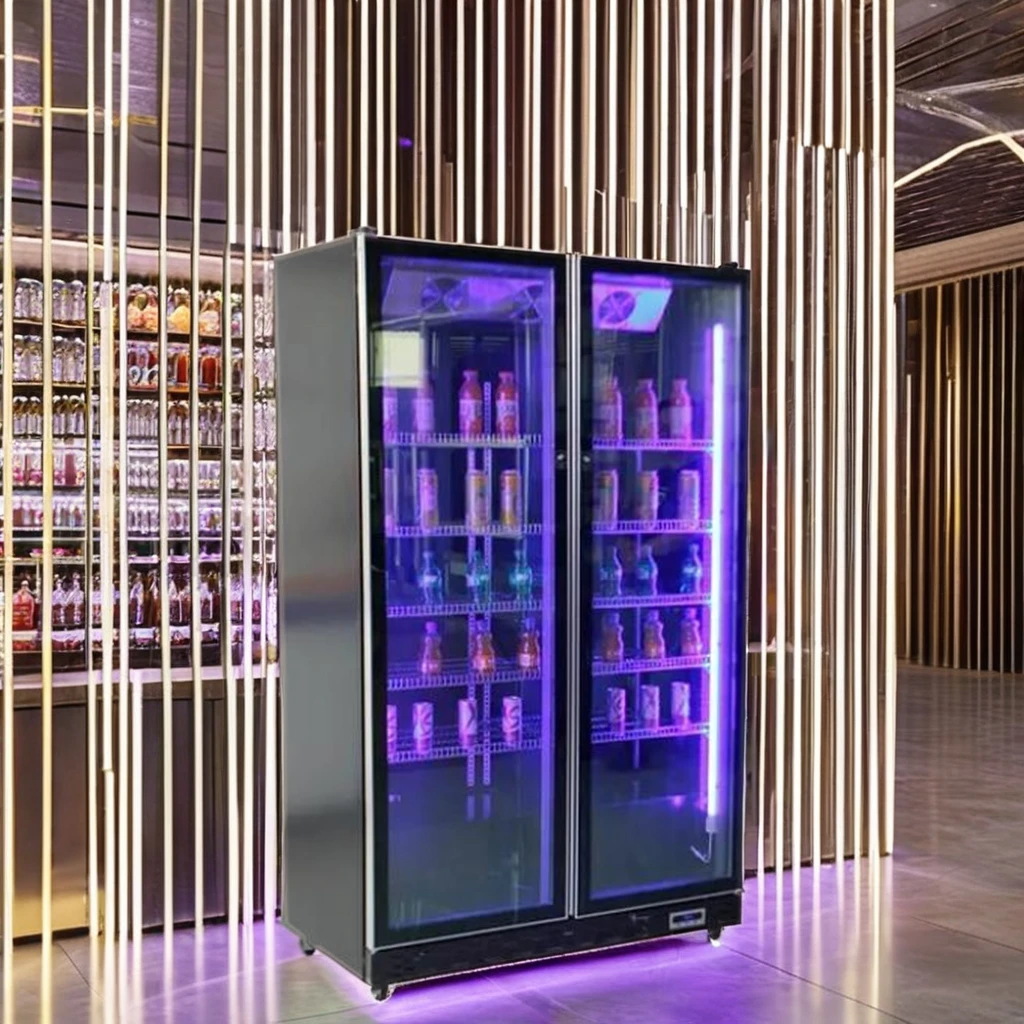 業務用直立型冷蔵庫、ガラス製冷凍庫付き両開きワインキャビネッ - Commercial Kitchen Zones のレビューと価格