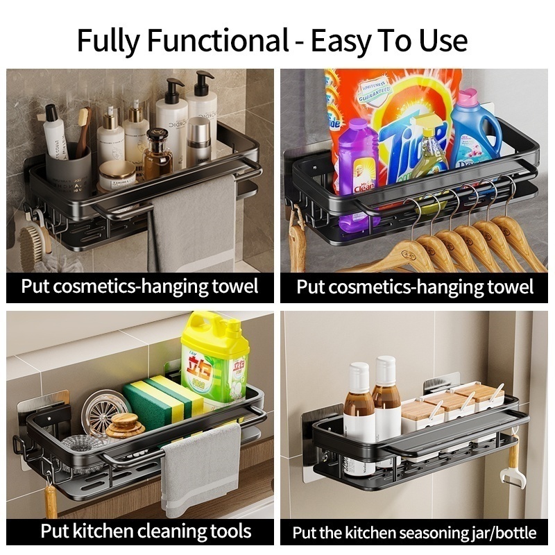 多機能キッチン棚、乾燥ラック、モップ収納、穴あけ不要の壁掛け - Commercial Kitchen Rack のレビューと価格