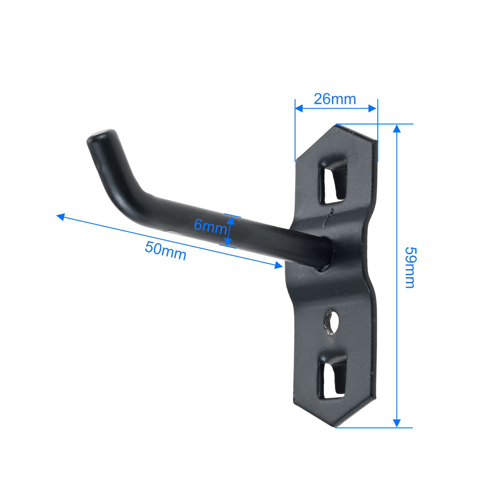 10個/セット 50mm ブラックホールボードフック スチー - Commercial Kitchen Rack のレビューと価格