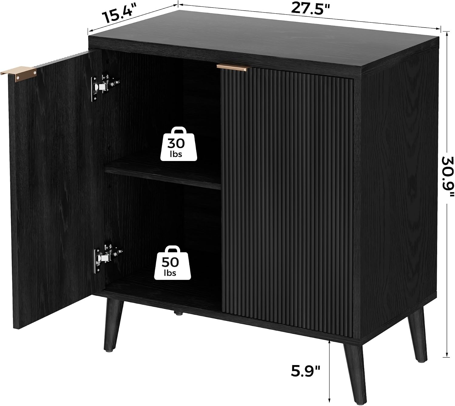 溝付きビュッフェキャビネット 収納付き モダンなサイドボード - Commercial Kitchen Rack のレビューと価格