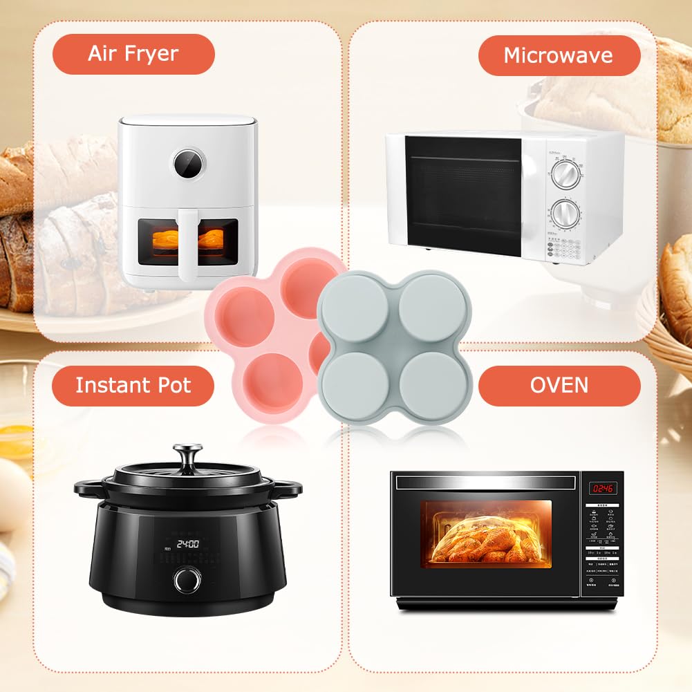 再利用可能なシリコンエアフライヤーエッグ型 3/4 キャビテ - Commercial Kitchen Pots And Pans のレビューと価格