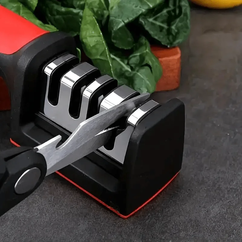プレミアム4段階ナイフ＆ハサミ研ぎ器、プロ仕様手動刃研ぎシス - Commercial Kitchen Knives のレビューと価格