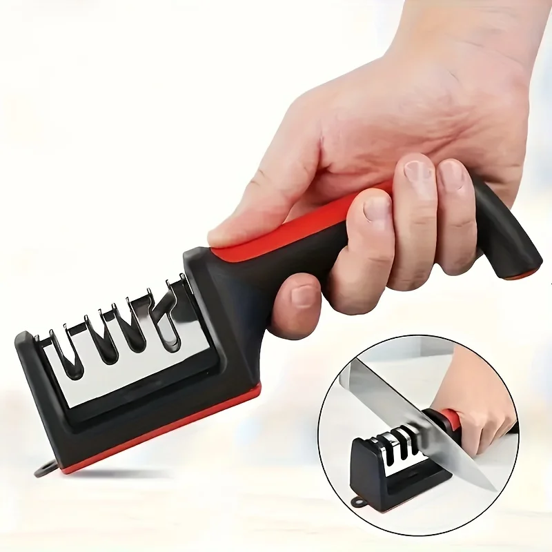 プレミアム4段階ナイフ＆ハサミ研ぎ器、プロ仕様手動刃研ぎシス - Commercial Kitchen Knives のレビューと価格
