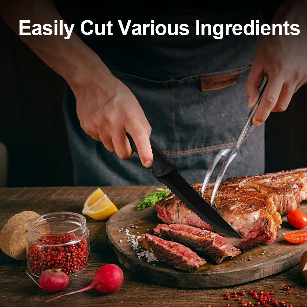 鋭利な鋸歯状の刃、ステンレス鋼のステーキナイフ、キッチンナイ - Commercial Kitchen Knives のレビューと価格