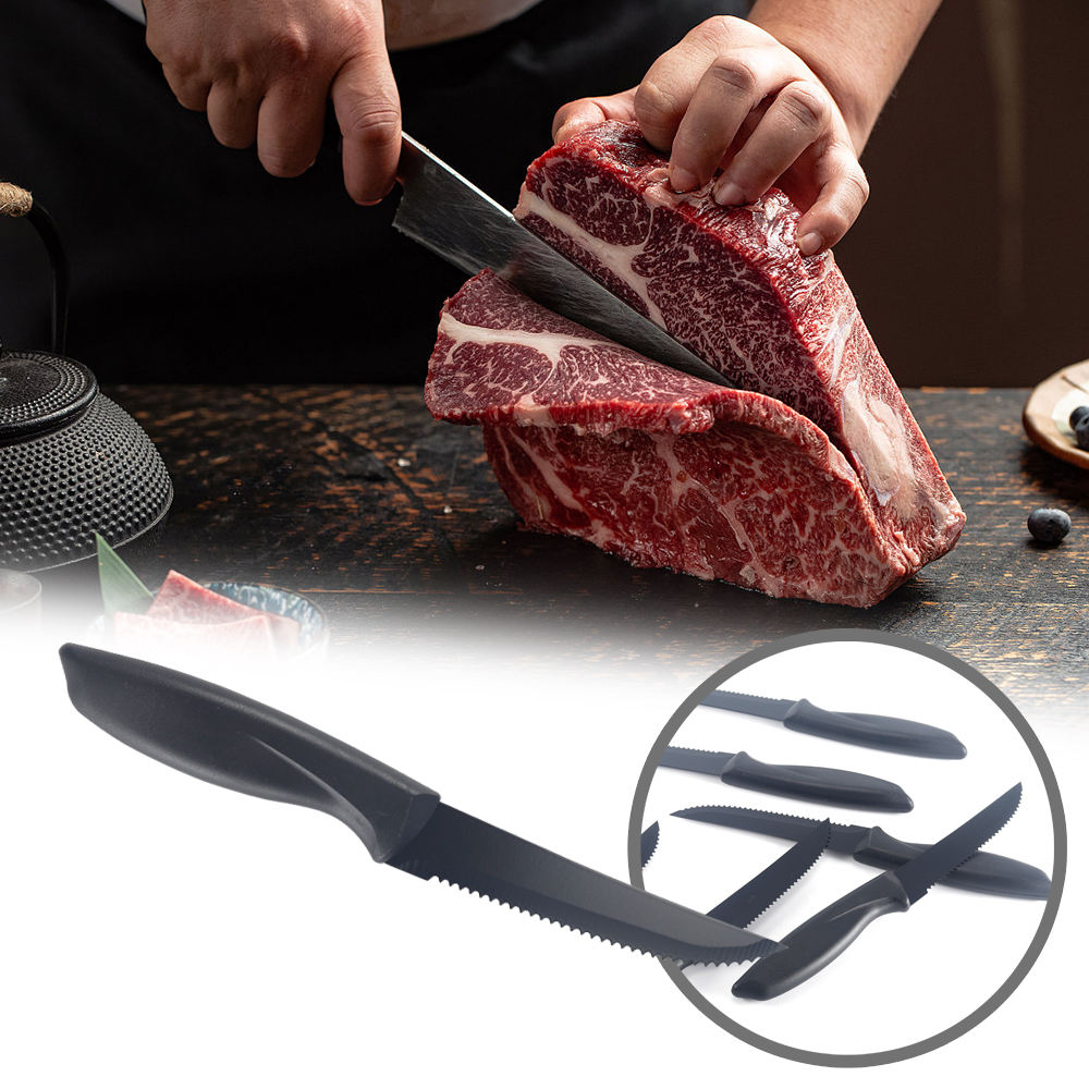 鋭利な鋸歯状の刃、ステンレス鋼のステーキナイフ、キッチンナイ - Commercial Kitchen Knives のレビューと価格