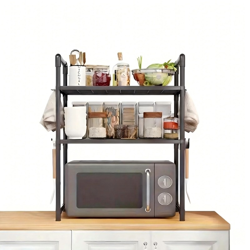 頑丈なキッチンベイカーズラック、フロアスタンド式電子レンジ台 - Commercial Kitchen Pots And Pans のレビューと価格