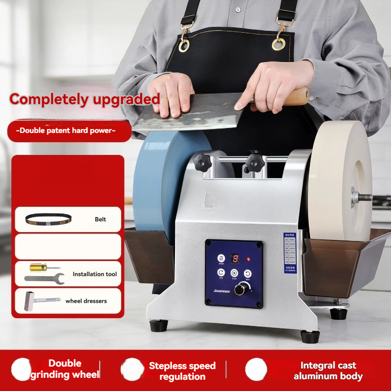 電動式両刃ナイフ研ぎ器 小型家庭用ウェットグラインダー 業務 - Commercial Kitchen Knife Sharpener のレビューと価格