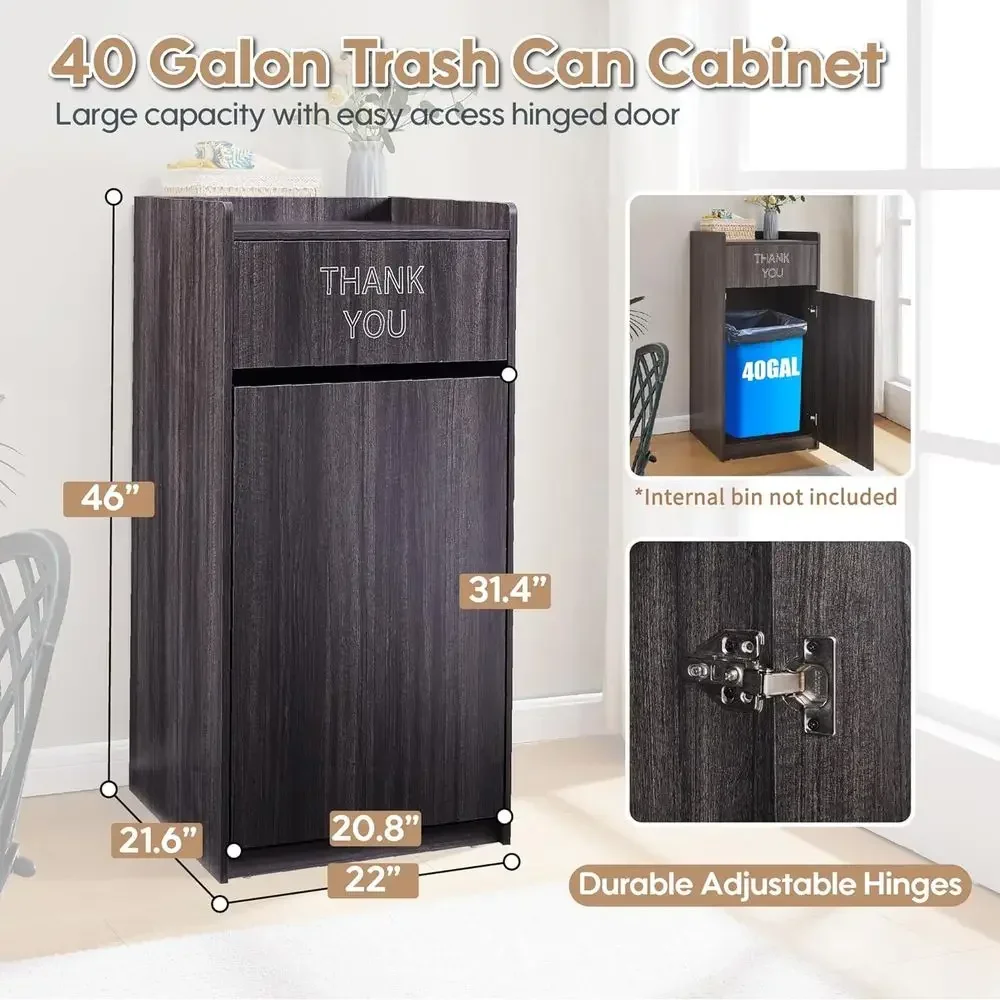 40ガロン木製業務用ゴミ箱（扉とトレイホルダー付き）、レスト - Commercial Kitchen Bin のレビューと価格
