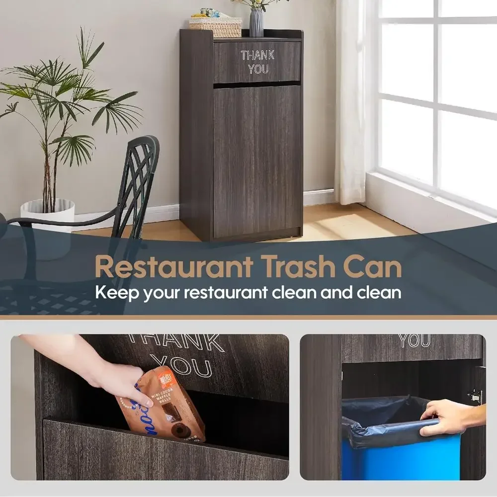40ガロン木製業務用ゴミ箱（扉とトレイホルダー付き）、レスト - Commercial Kitchen Bin のレビューと価格