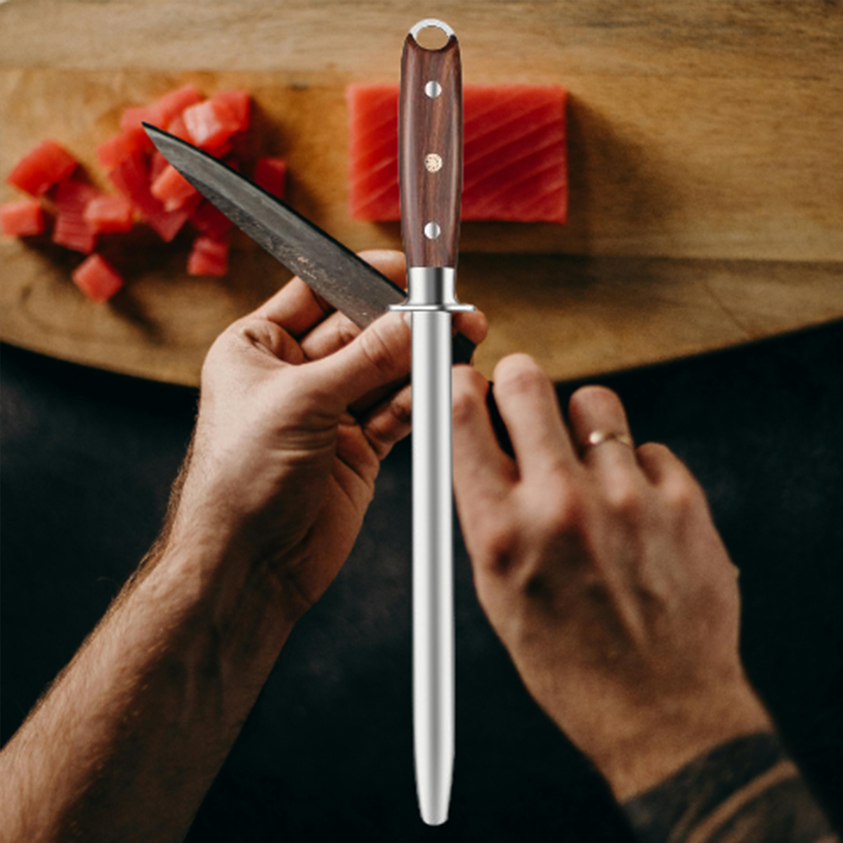17インチ チタン製研磨棒 ダイヤモンドコーティング付き - - Commercial Kitchen Knife Sharpener のレビューと価格