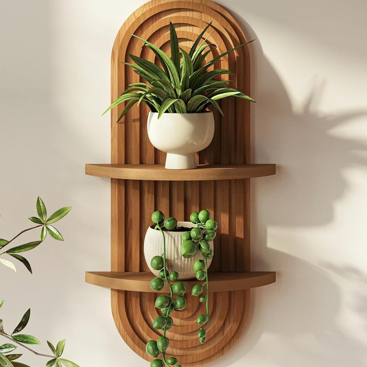 木製フローティングシェルフ、多機能壁掛け収納ラック、バスルー - Commercial Kitchen Rack のレビューと価格
