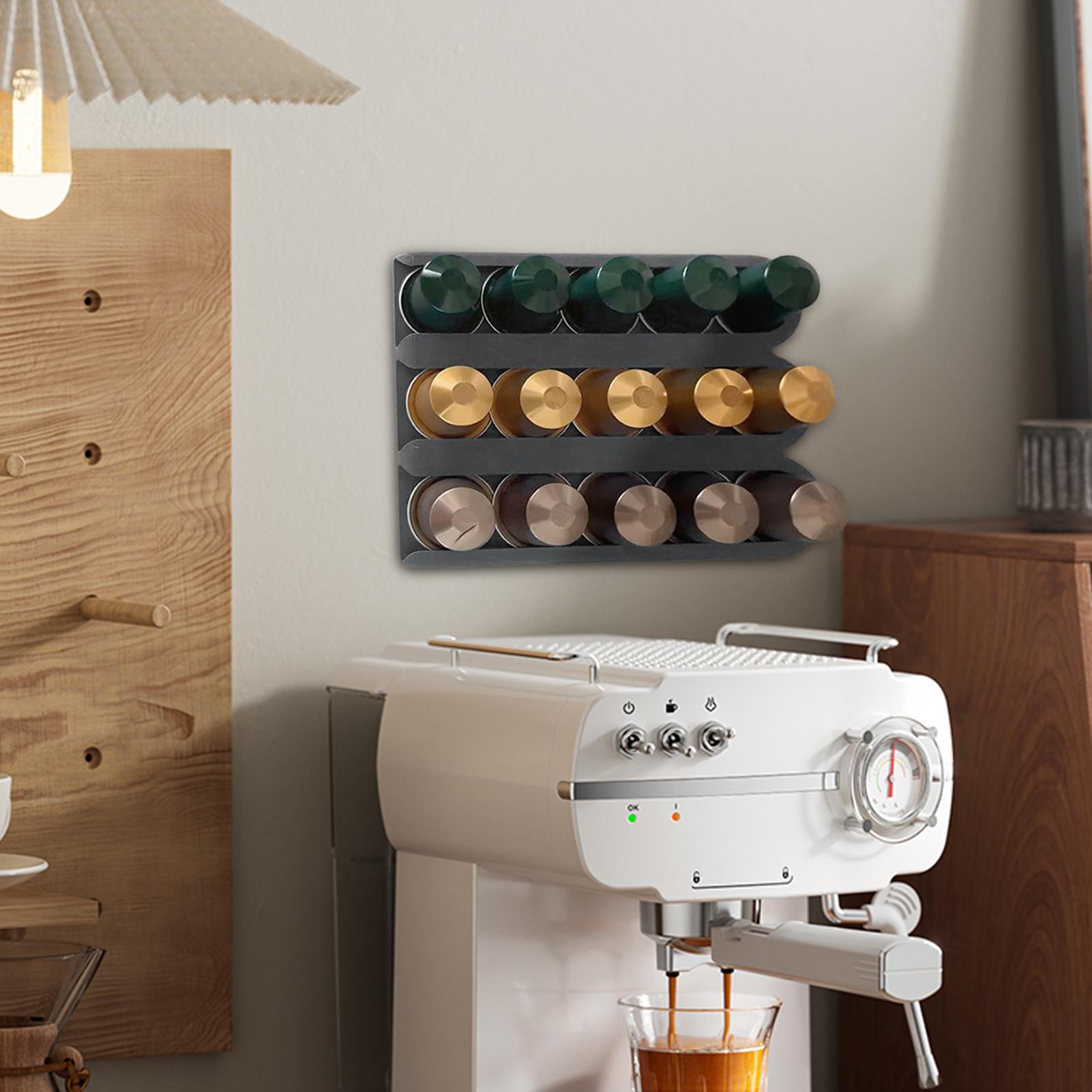 コーヒーポッド収納壁掛けコーヒーポッド収納ラック省スペースシ - Commercial Kitchen Rack のレビューと価格