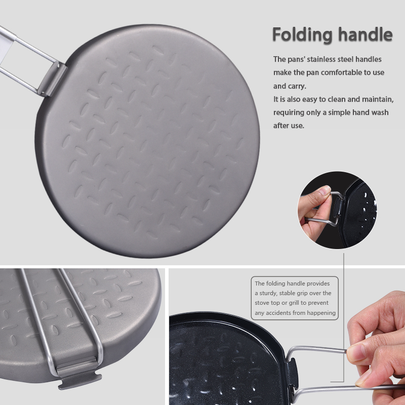 折りたたみハンドル付きの再利用可能な登山用チタン鍋屋外キャン - Commercial Kitchen Pots And Pans のレビューと価格