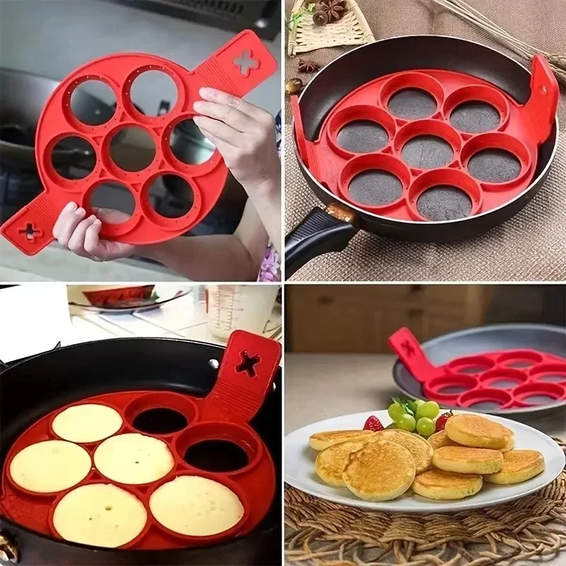 円形シリコンフライパン、朝食用パンケーキ型、DIYベーキング - Commercial Kitchen Pots And Pans のレビューと価格