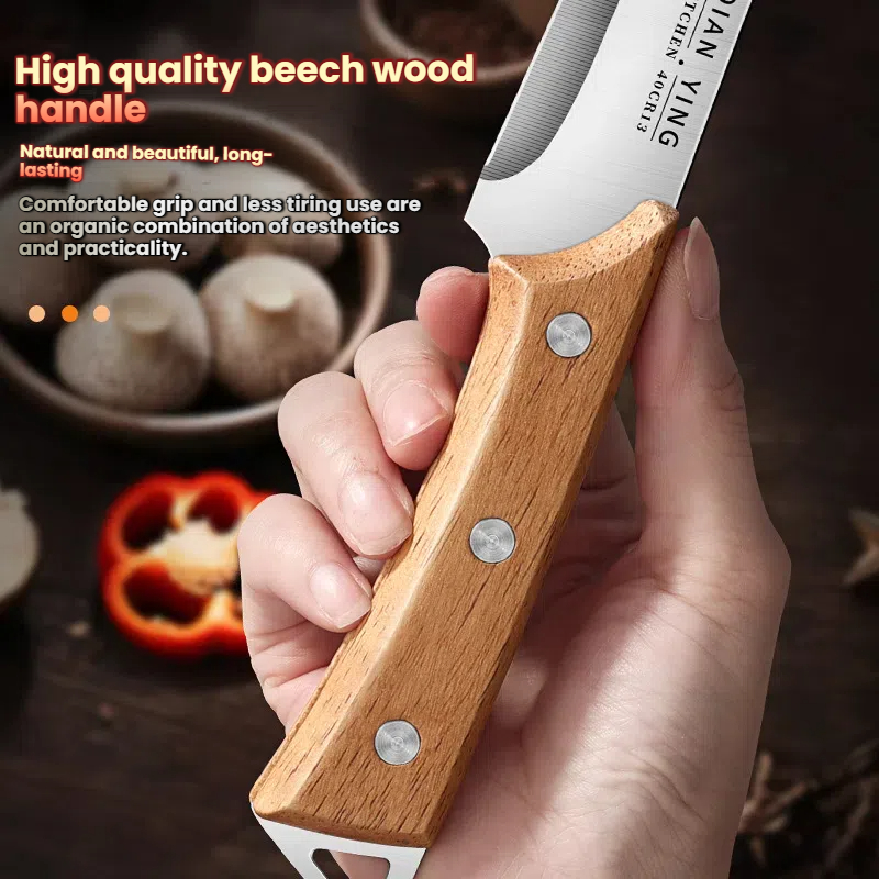 ステンレス鋼多目的カービングナイフ、ブレードガード付き、木製 - Commercial Kitchen Knives のレビューと価格