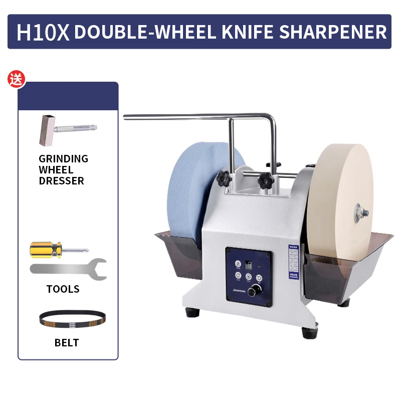 10 インチデュアルホイール電動ナイフシャープナーコンパクト - Commercial Kitchen Knife Sharpener のレビューと価格