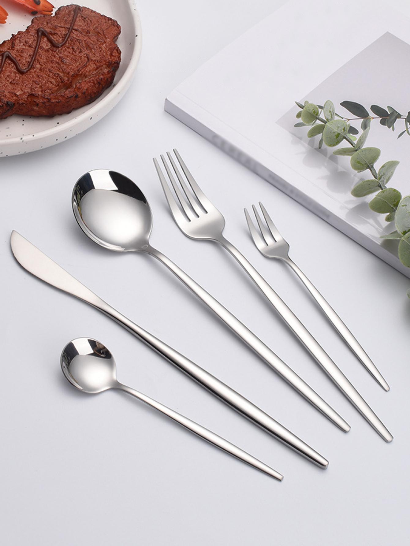 30ピース ステンレス製カトラリーセット ステーキナイフ フ - Commercial Kitchen Knives のレビューと価格