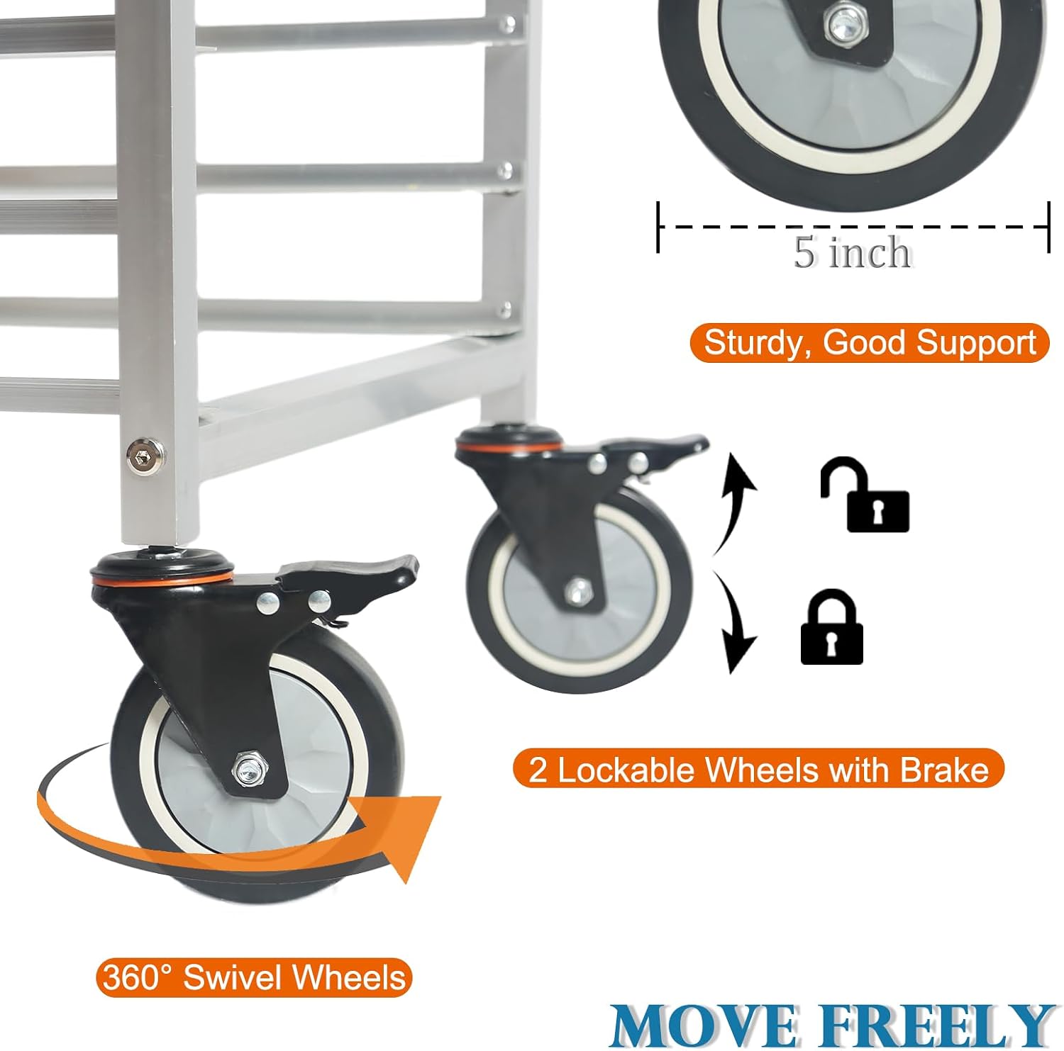 業務用20段ステンレス製シートパンラック（車輪付き）、移動式 - Commercial Kitchen Rack のレビューと価格