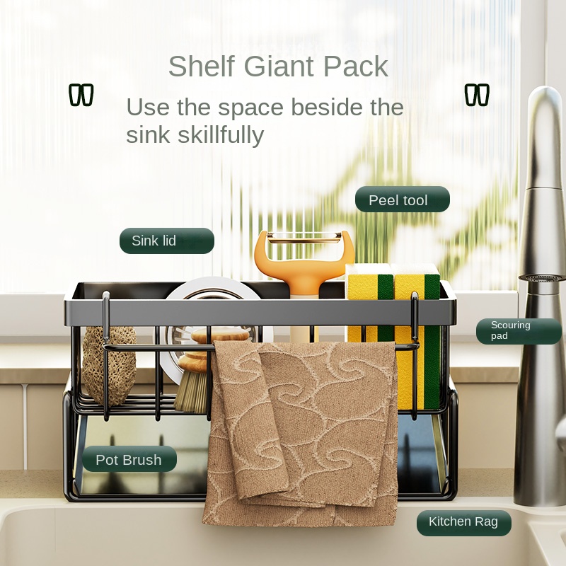 キッチン用ステンレス製棚、スポンジ水切りラック、シンク排水ラ - Commercial Kitchen Rack のレビューと価格