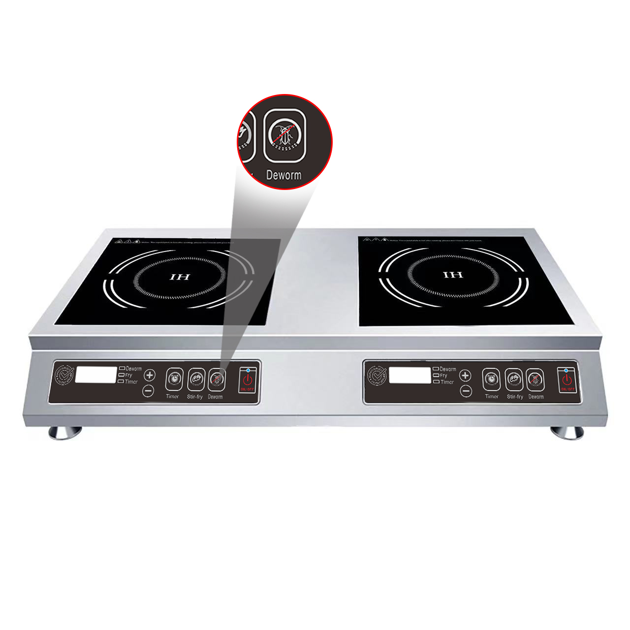 業務用厨房機器 簡単調理 電気コンロ 2口 ステンレス製筐体 - Commercial Kitchen Zones のレビューと価格