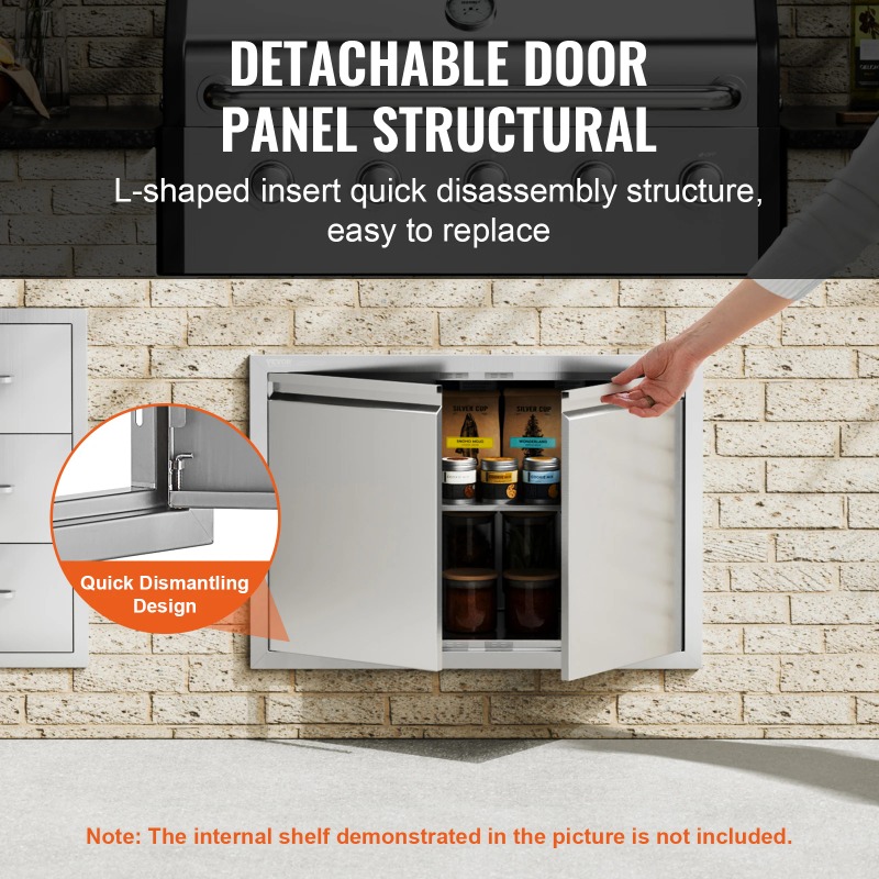 BBQアクセスドア ステンレス製 二重壁ドアパネル 屋外キッ - Commercial Kitchen Wall Panel のレビューと価格