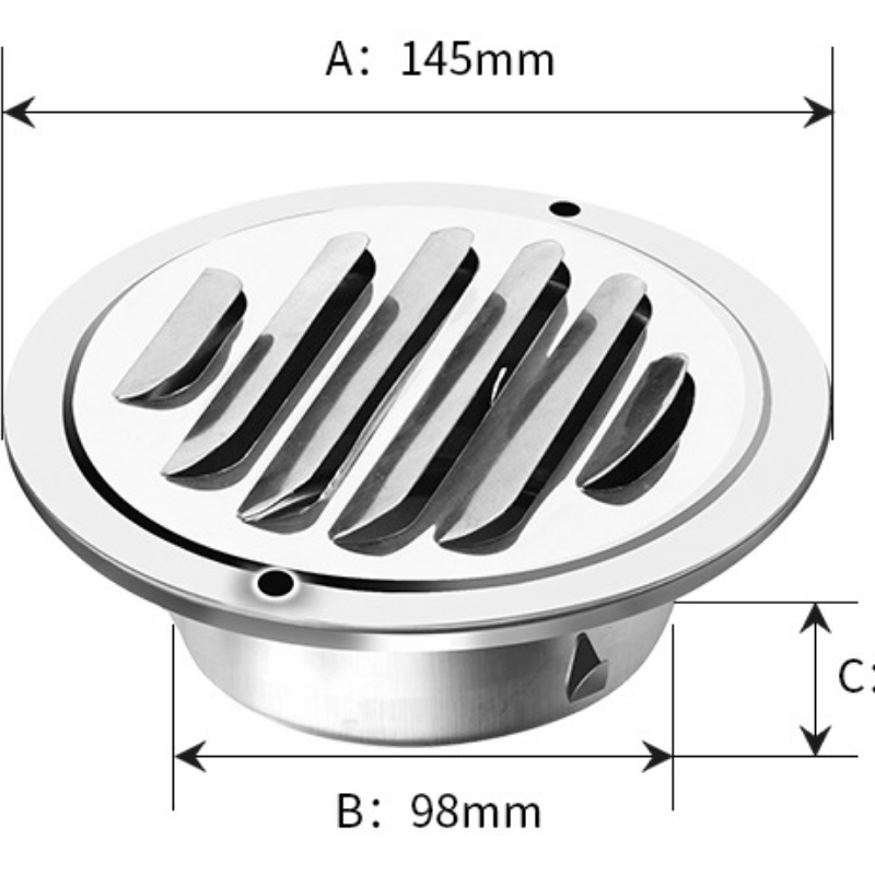 1 個のステンレス鋼フードフラットヘッド外壁換気排気口キッチ - Commercial Kitchen Range Hood のレビューと価格